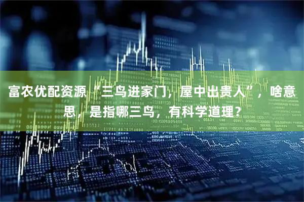 富农优配资源 “三鸟进家门，屋中出贵人”，啥意思，是指哪三鸟，有科学道理？