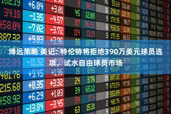 博远策略 美记: 特伦特将拒绝390万美元球员选项，试水自由球员市场